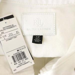 RALPH LAUREN ホワイトデニムジャケット Gジャン コットン S/P 白 ホワイト