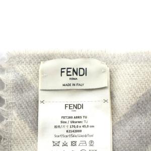 FENDI ストール ズッカ柄 カシミア ホワイト