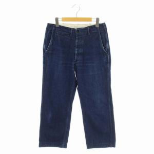 デニムパンツ ジーンズ テーパード ボタンフライ 32 インディゴブルー