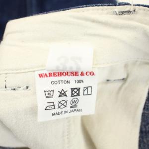 WAREHOUSE デニムパンツ ジーンズ テーパード ボタンフライ 32 インディゴブルー