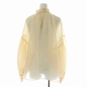 CLANE 21SS SHEER PUFF TOPS シアーパフトップス ブラウス 長袖 1 ライトベージュ