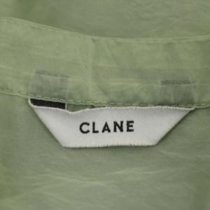 CLANE 21SS スウィッチシアーシャツ 長袖 ブラウス バンドカラー 2 ライトグリーン