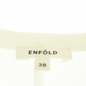 ENFOLD 22SS PEジョーゼットサイドベンツワイドPULLOVER プルオーバー ブラウス 長袖 38 白 ホワイト