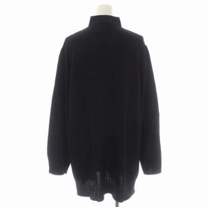 Max Mara 白タグ ニット セットアップ 上下 セーター 長袖 リブタイトスカート 膝丈 S 黒 ブラック