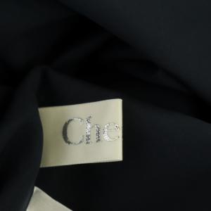 Chesty レースプリーツワンピース ドット 長袖 ロング パールボタン 0 紺 赤 ネイビー レッド