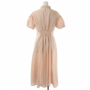 CELFORD シャツワンピース シャツワンピ フレア 半袖 パフスリーブ ロング 36 ピンク