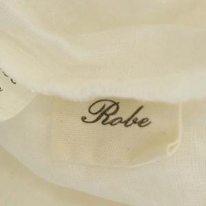 nest Robe ワンピース Vネック 半袖 ロング ギャザー リネン シアー オフホワイト