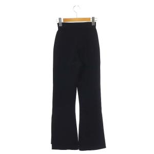 STELLA McCARTNEY ストレッチパンツ イージー フレア スリット 34 黒 ブラック