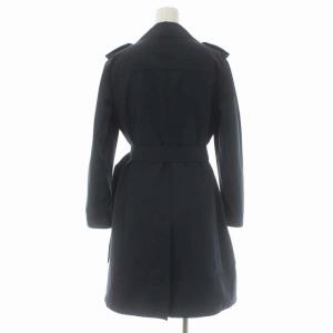 PRADA 2006年 ベルト付きトレンチコート スプリングコート ロング 40 紺 ネイビー