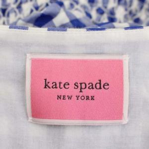 kate spade new york gingham smocked-waist dress ドレスワンピース ノースリーブ ロング ギンガムチェック Vネック