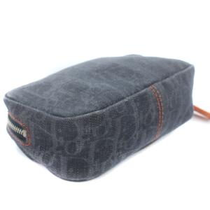 Christian Dior フライトライン デニム ポーチ 総柄 紺 ネイビー