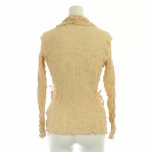 me ISSEY MIYAKE シワ加工シャツ 長袖 前開き コットン ベージュ