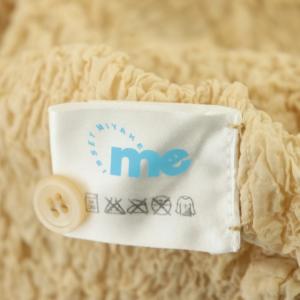 me ISSEY MIYAKE シワ加工シャツ 長袖 前開き コットン ベージュ