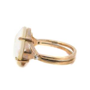 agete リング 指輪 ストーン K10 11号 イエローゴールド