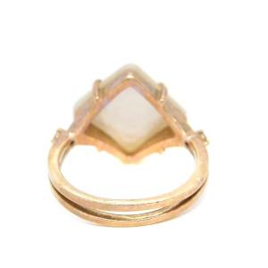 agete リング 指輪 ストーン K10 11号 イエローゴールド