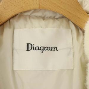 Diagram GRACE CONTINENTAL エコファーデニムコンビジャケット ショート フード ダウン 36 オフホワイト アイボリー