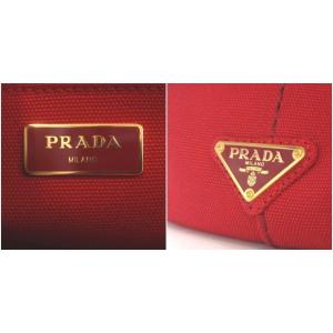 PRADA CANAPA トートバッグ 2way キャンバス ROSSO 1BG439