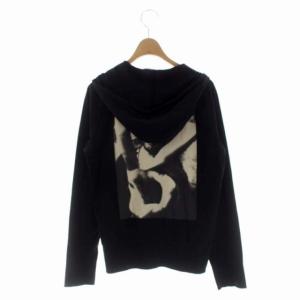 HYSTERIC GLAMOUR カートコバーンプリント ジップアップ パーカー 長袖 バックプリント 薄手 F 黒 ブラック