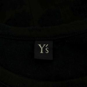 Y's ヨウジヤマモト 花柄 ジャガード Tシャツ カットソー 半袖 2 深緑 黒 ダークグリーン ブラック