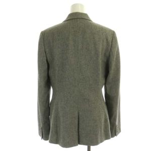 RALPH LAUREN スーツ セットアップ 上下 テーラードジャケット 3B 総裏地 ウール カシミヤ混 スカート 裾フレア ひざ丈 11 7 グレー