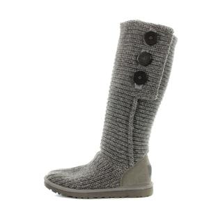 UGG australia N5819 ニットブーツ ロングブーツ 23cm グレー