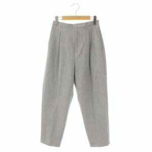 タックテーパードパンツ ジッパーフライ 38 ライトグレー