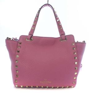 VALENTINO GARAVANI ハンドバッグ 2way ミニ ロックスタッズ レザー ピンク WW2B0861VSF