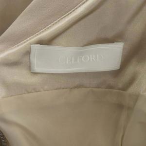 CELFORD オフショルダードレス ワンピース ロング ノースリーブ 36 ベージュ