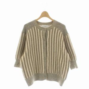 21AW VINTAGE MOM KNIT CD カーディガン ニット 七分袖 1 黒 ベージュ ライトブラウン