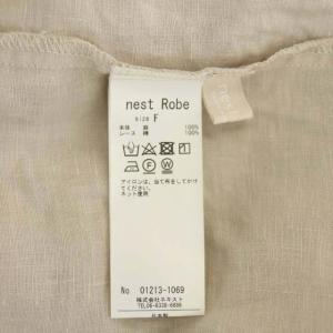 nest Robe 21AW リネン裾レースキャミワンピース ロング F グレージュ