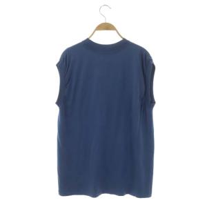 MADISONBLUE ポケット付きカットソー ノースリーブ クルーネック プルオーバー 青 ブルー