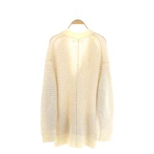 ESTNATION 21AW モヘヤミックスビッグカーディガン ニット 長袖 F 白 グレージュ ホワイト
