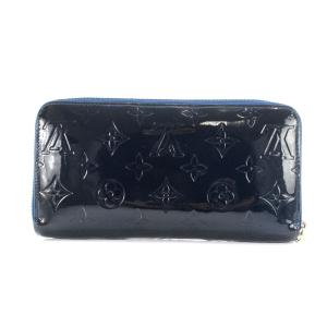 LOUIS VUITTON モノグラム ヴェルニ ジッピーウォレット グランブルー 長財布 ラウンドファスナー M90047 OH