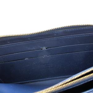 LOUIS VUITTON モノグラム ヴェルニ ジッピーウォレット グランブルー 長財布 ラウンドファスナー M90047 OH