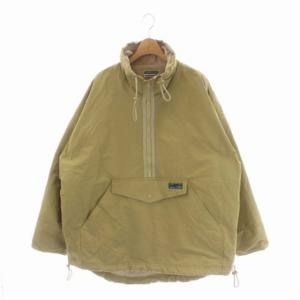 WEB限定 OUTDOORS 裏フリースハーフジッププルオーバジャケット ブルゾン オーバーサイズ F カーキベージュ