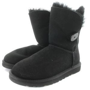 UGG australia ベイリーボタン 2 ムートンブーツ ミドル 23cm 黒 ブラック 5803