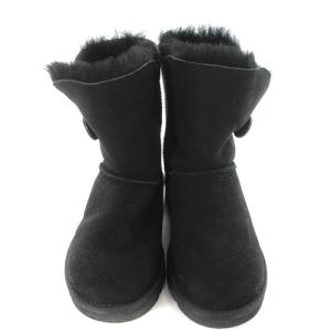 UGG australia ベイリーボタン 2 ムートンブーツ ミドル 23cm 黒 ブラック 5803