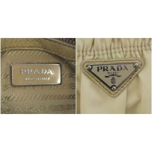 PRADA ハンドバッグ 2WAY ナイロン レザー ベージュ