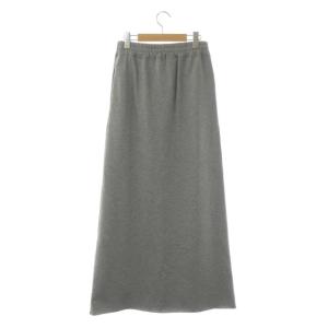 EVERYDAY I LIKE 22AW スウェットマキシスカート ロング タイト 裏起毛 ウール混 グレー