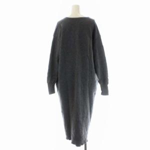 23区 vingt-trois 21AW WEB限定 ウールカシミヤブレンドバルキー Vネック ワンピース ニット ロング 長袖 38