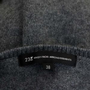 23区 vingt-trois 21AW WEB限定 ウールカシミヤブレンドバルキー Vネック ワンピース ニット ロング 長袖 38