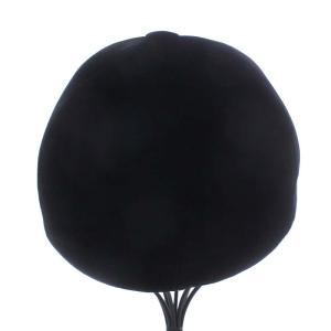 CHANEL 帽子 キャスケット ジョッキーキャップ ベロア ココマーク シルク混 M ブラック