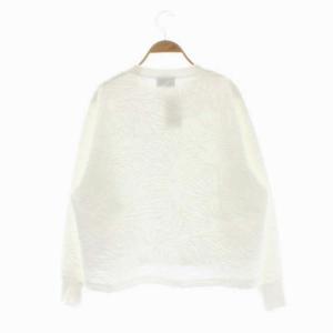 UNITED ARROWS キルトジャカード スウェット トレーナー 長袖 F 白 ホワイト