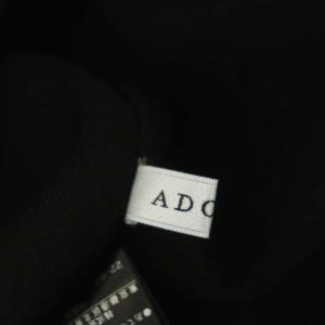 ADORE 22SS ドライストレッチサイドラッフル ニット カットソー 九分袖 38 黒 ブラック