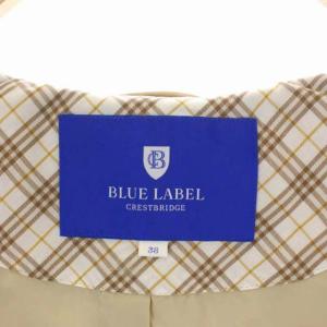 BLUE LABEL CRESTBRIDGE ジップアップ ダウンジャケット フード アウター 38 ベージュ