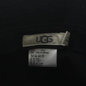 UGG australia バケットハット 帽子 フェイクレザー 黒 ブラック