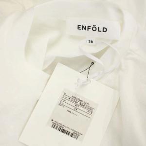 ENFOLD 23SS DRAPE FLARE BLOUSE プルオーバー 異素材切替 アシンメトリー