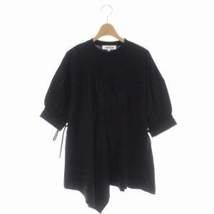 23SS DRAPE FLARE BLOUSE 異素材切替 アシンメトリー オーバーサイズ