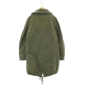 DIESEL コットン モッズコート 中綿 ジップアップ ロング XS カーキ