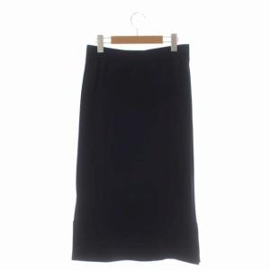 ADORE 22AW ドライストレッチタイトスカート ニットスカート ロング 38 紺 ネイビー